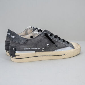 scarpa sportiva da uomo Crime London in tessuto di cotone nero