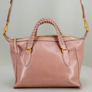 borsa da donna in vera pelle color rosa