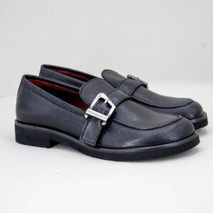 mocassino donna in pelle nero