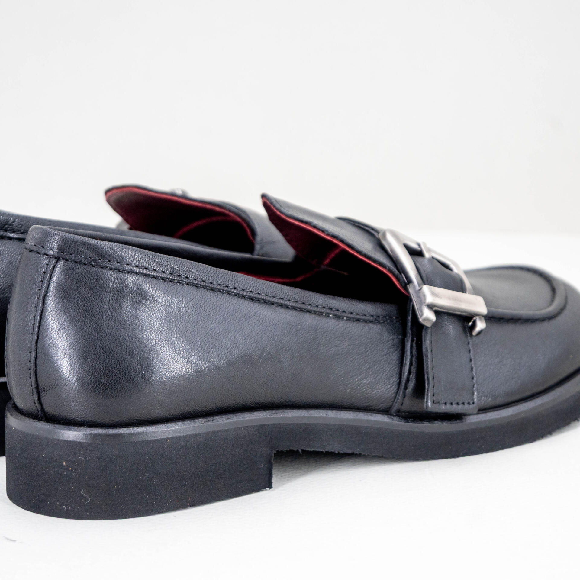 mocassino donna in pelle nero