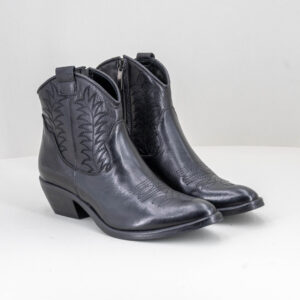 stivale donna texano pelle nero