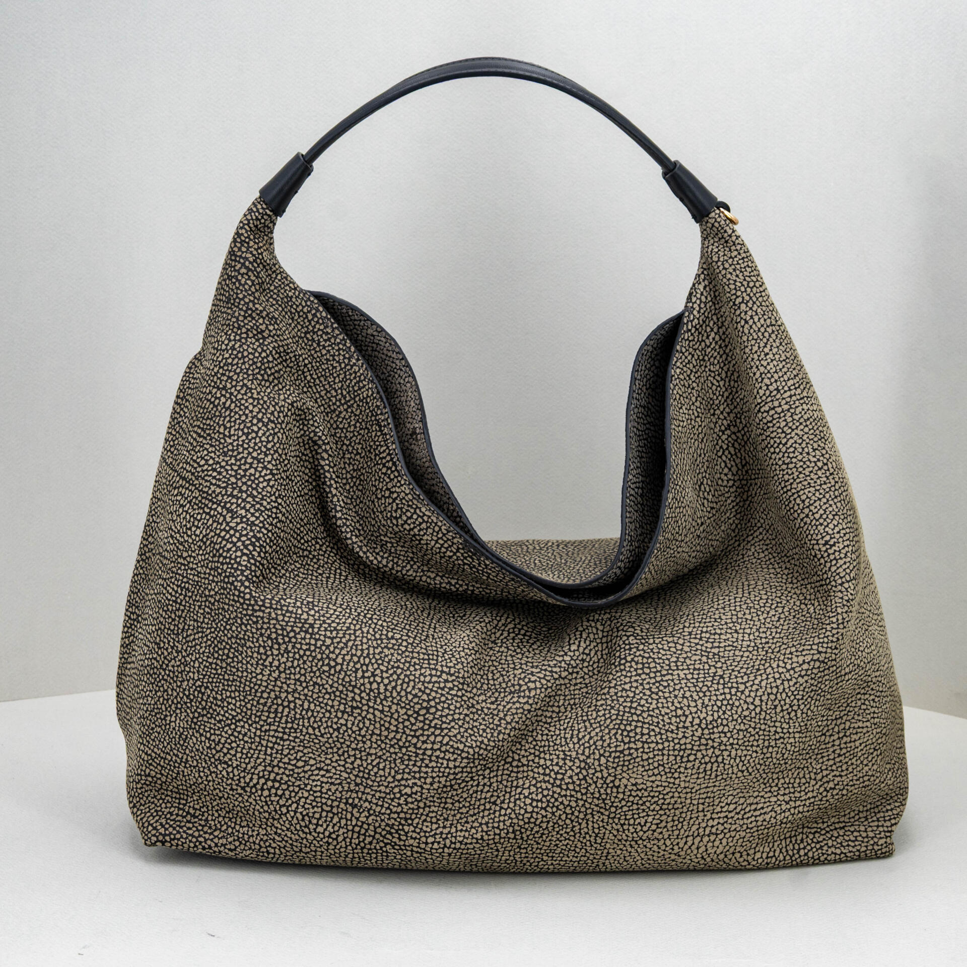 borsa a spalla donna grigia in pelle