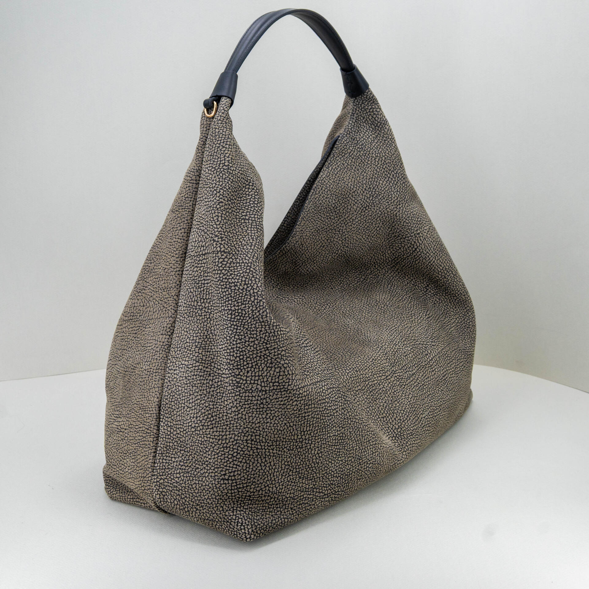 borsa a spalla donna grigia in pelle