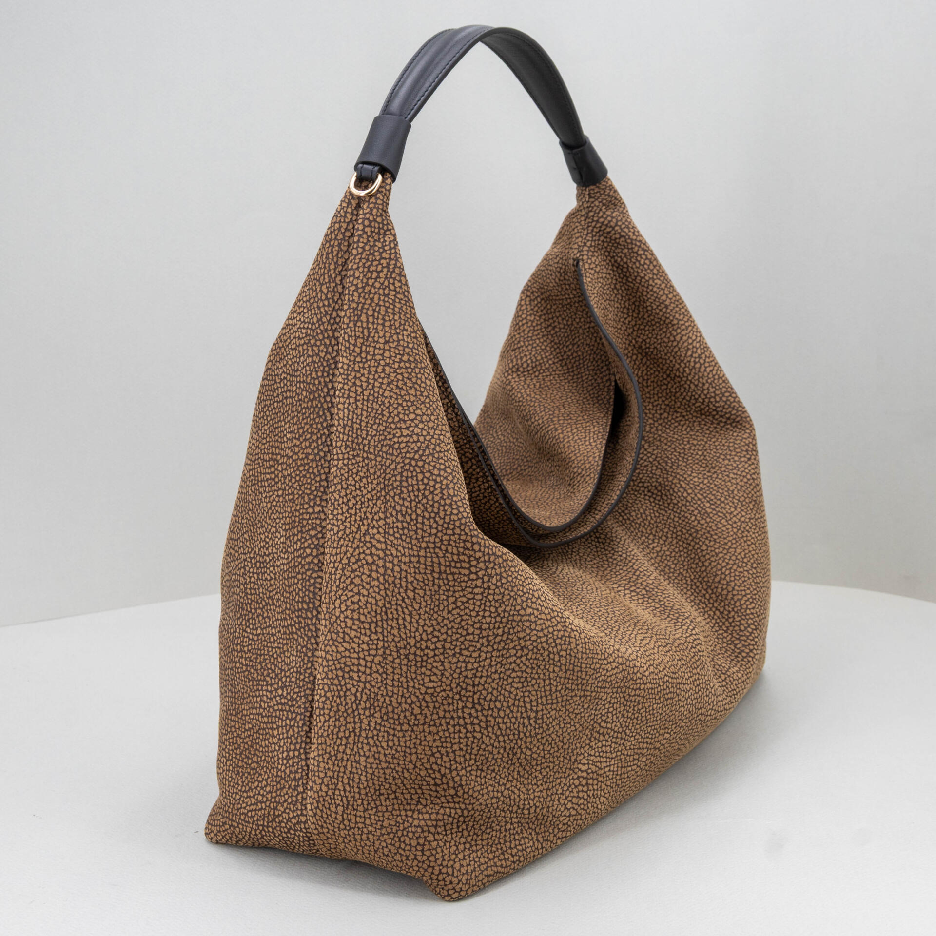 Borbonese borsa a spalla hobo cumino medium - immagine 3