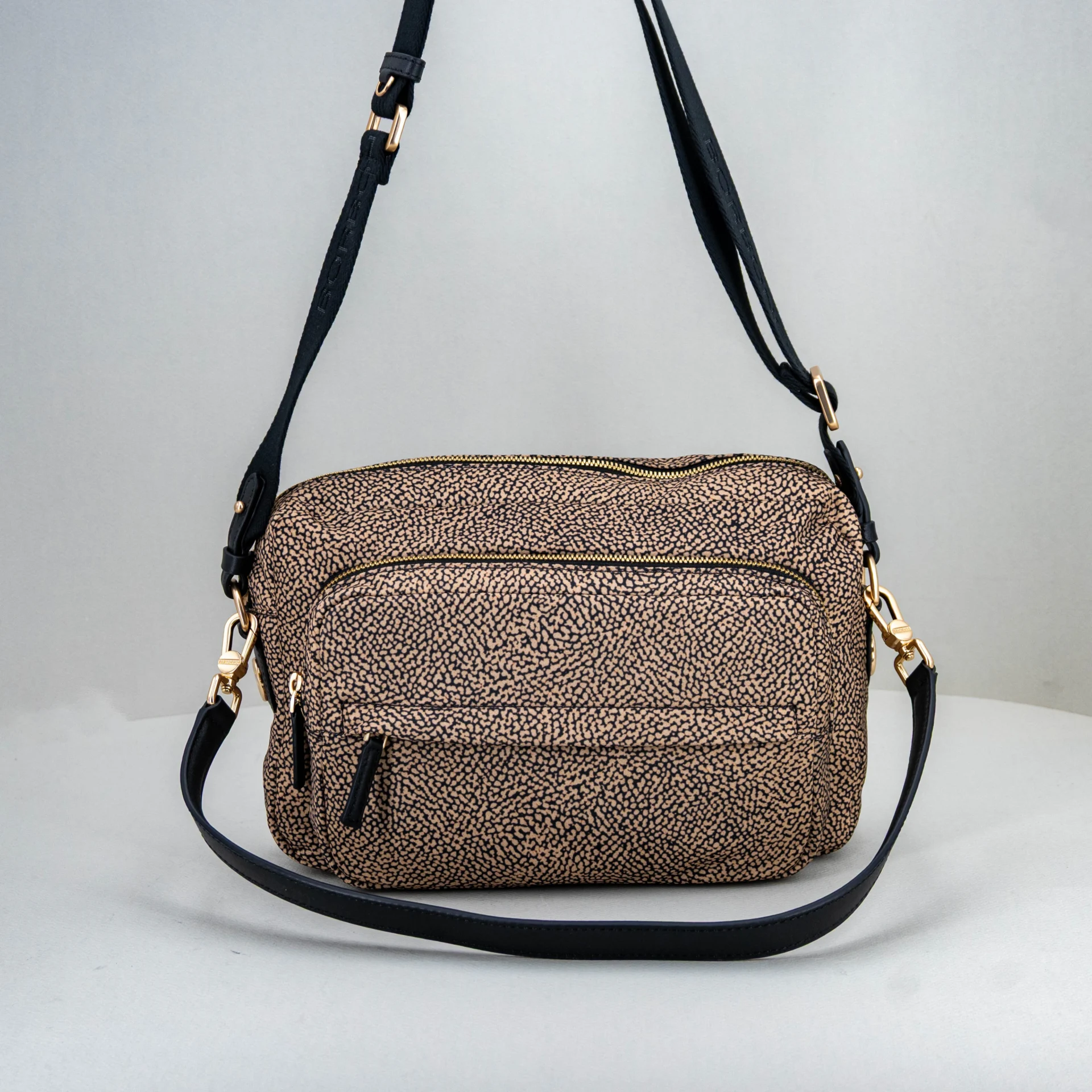 borsa donna con tracolla colore marrone maculato