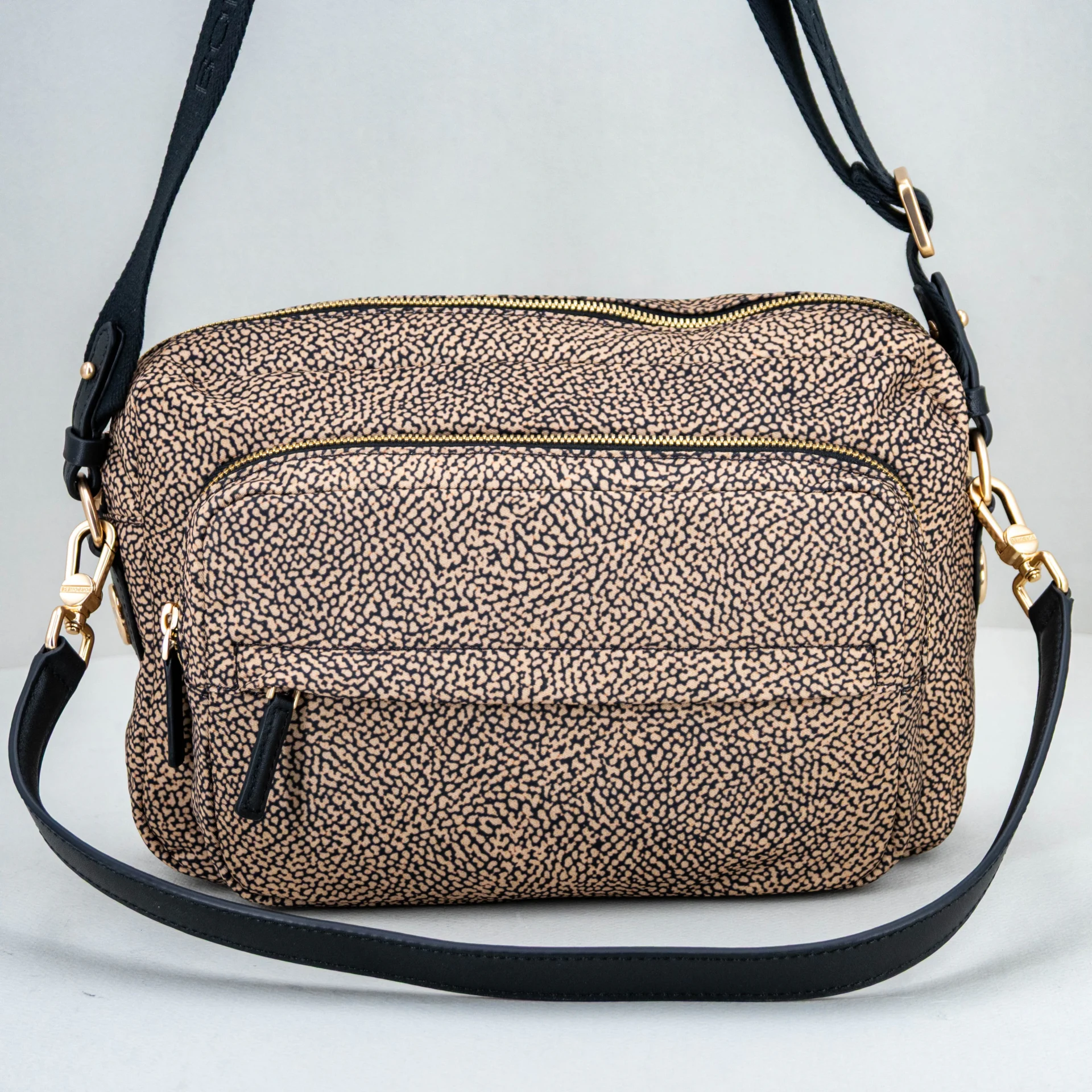 borsa donna con tracolla colore marrone maculato