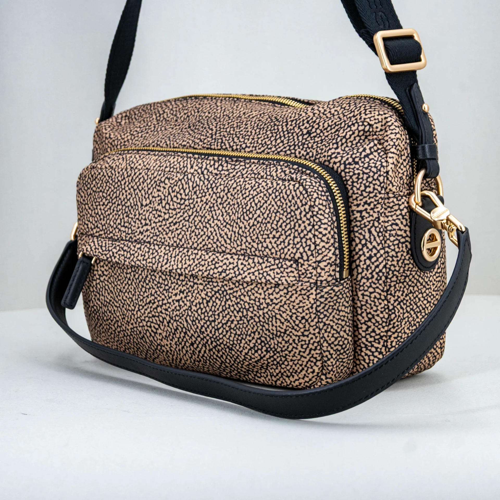 borsa donna con tracolla colore marrone maculato