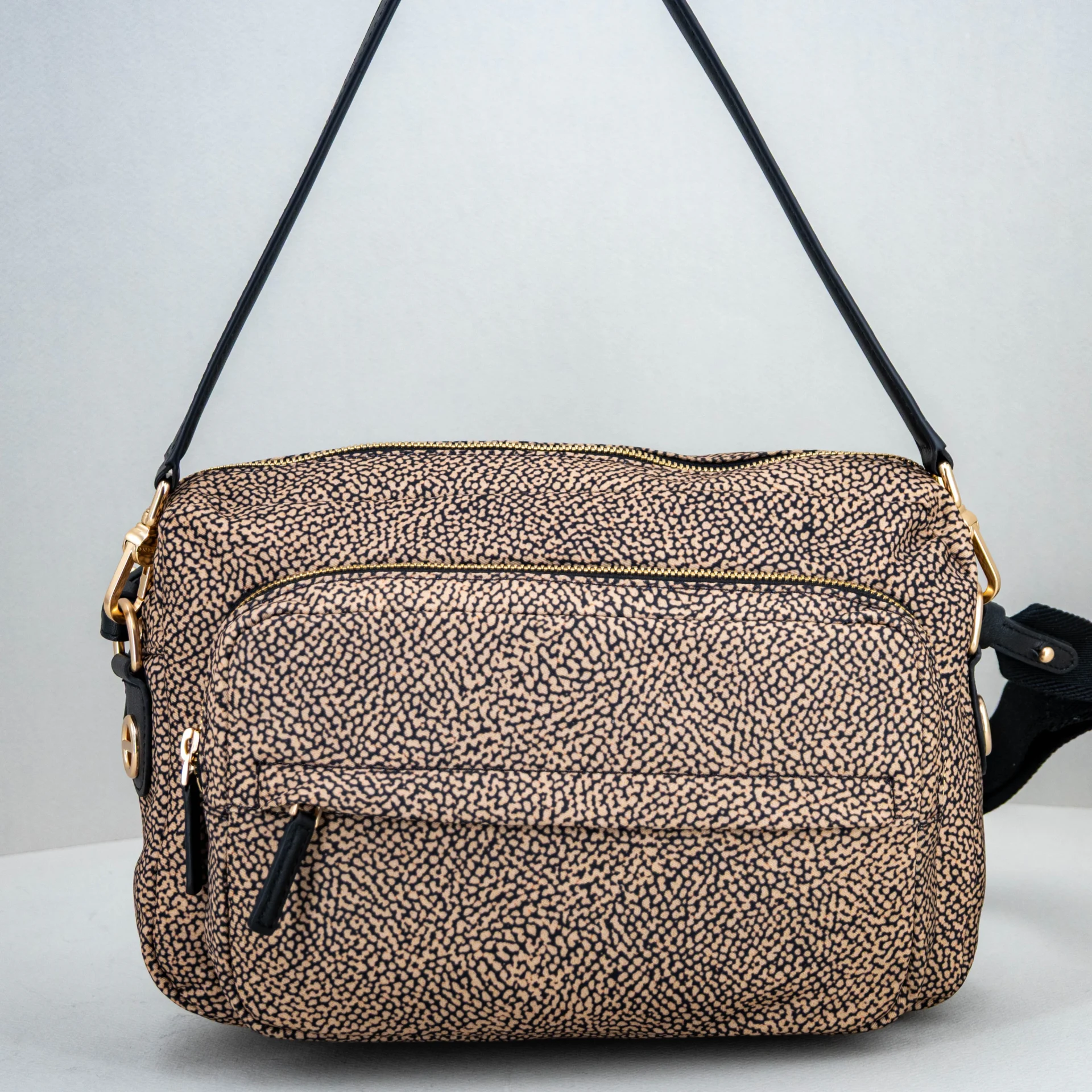 borsa donna con tracolla colore marrone maculato