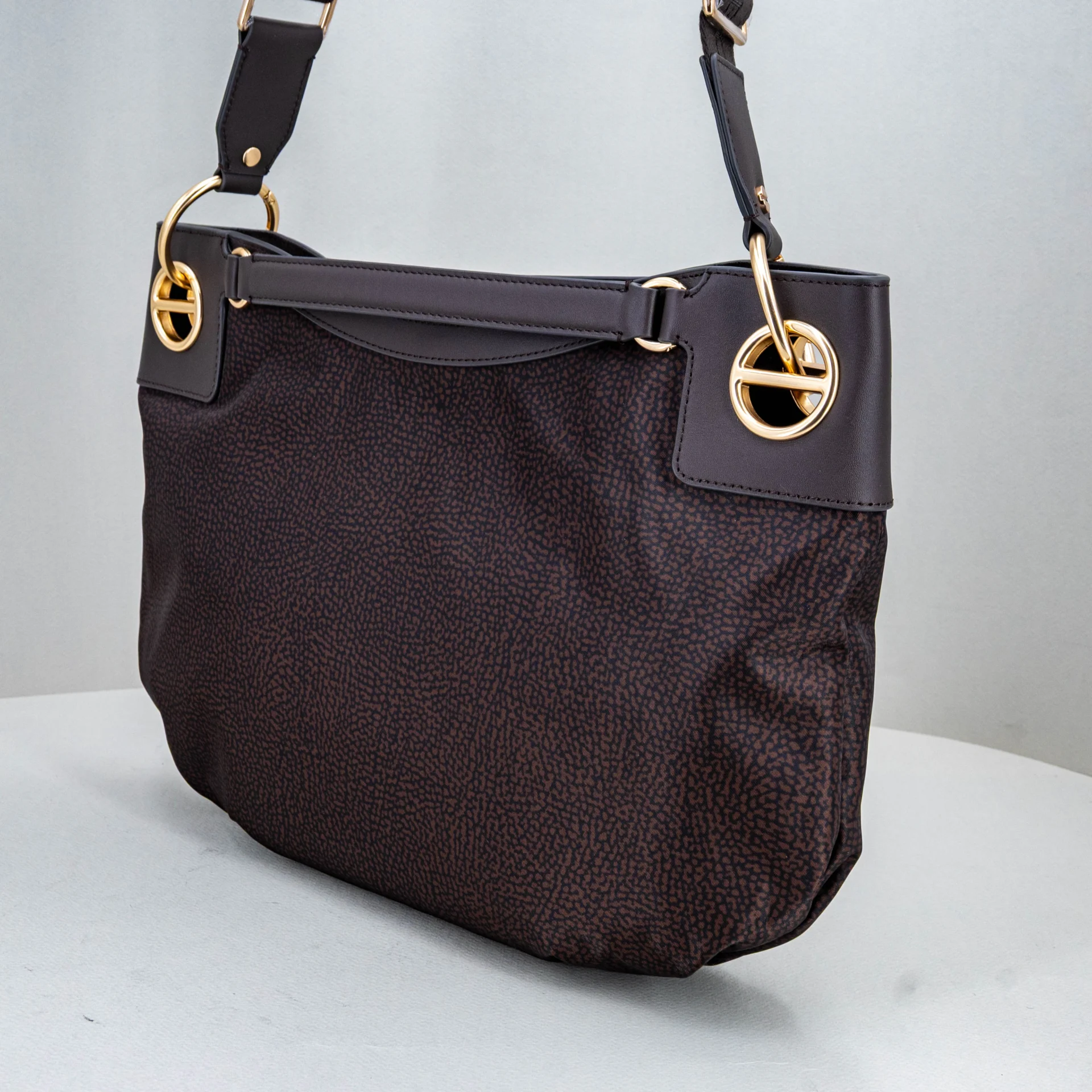 borsa da donna a spalla elegante colore marrone scuro