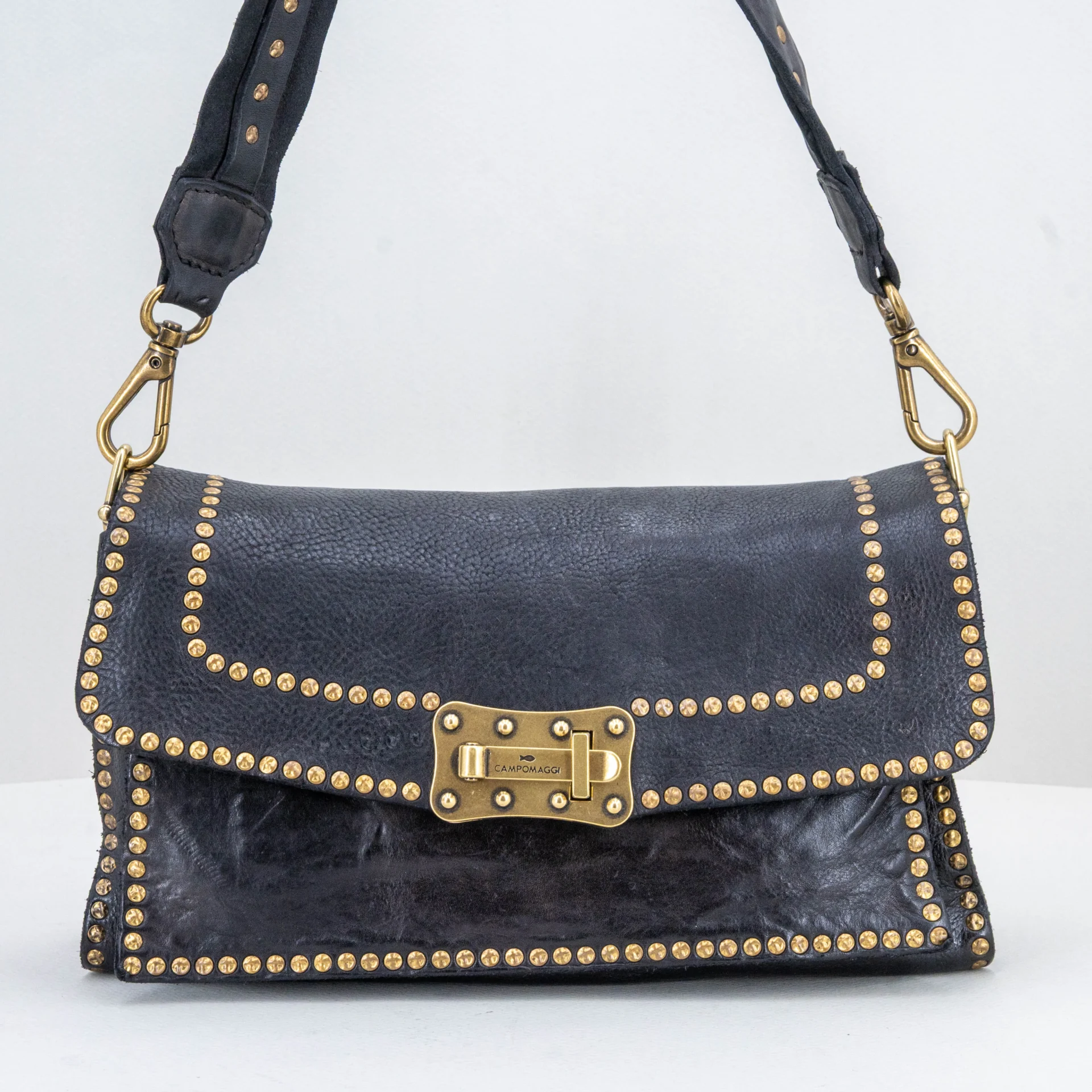 borsa donna in pelle nera elegante