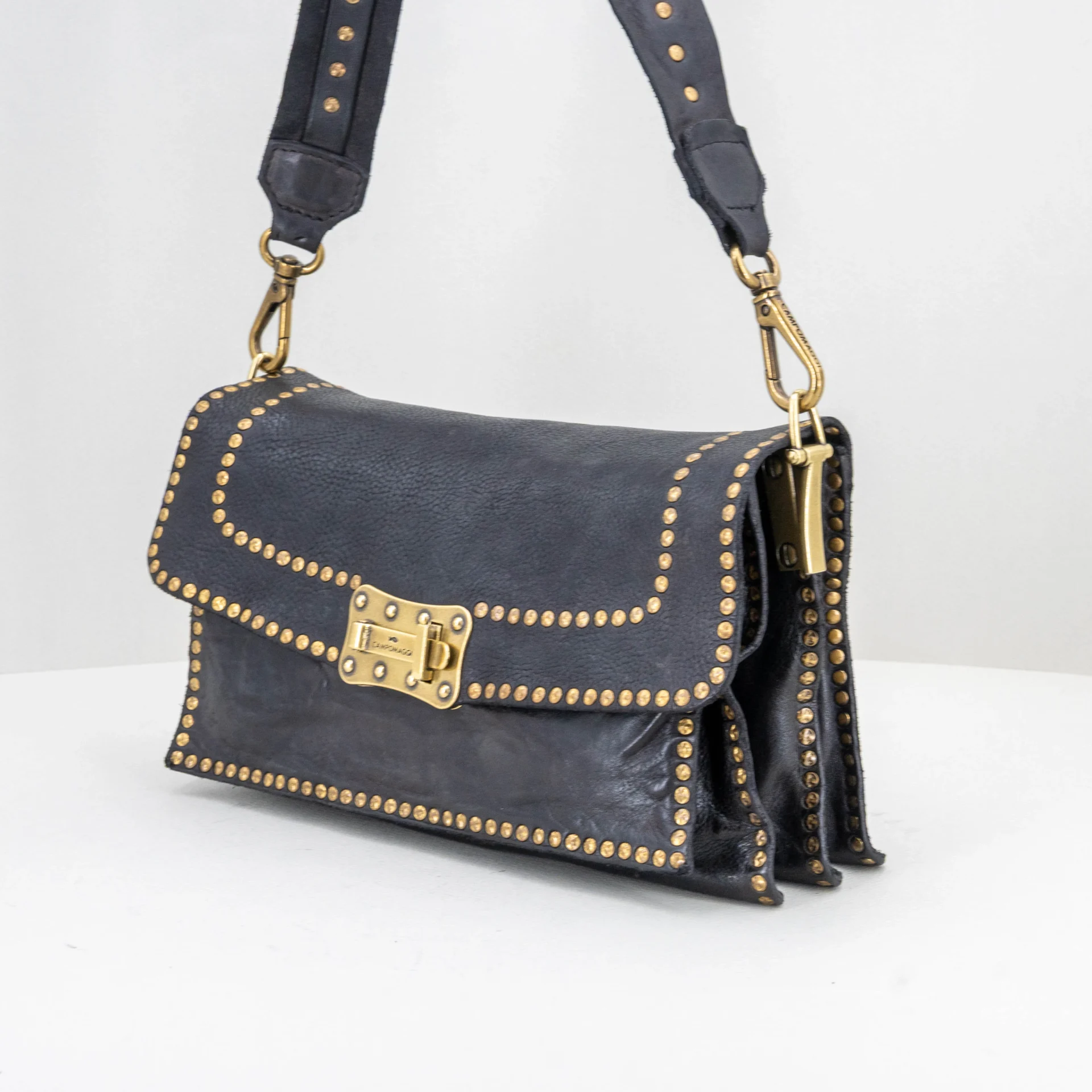 borsa donna in pelle nera elegante