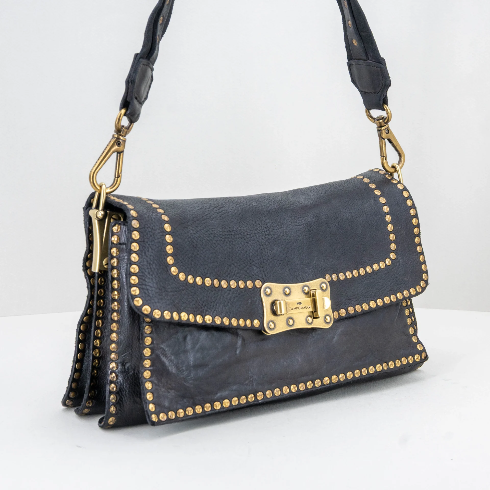 borsa donna in pelle nera elegante
