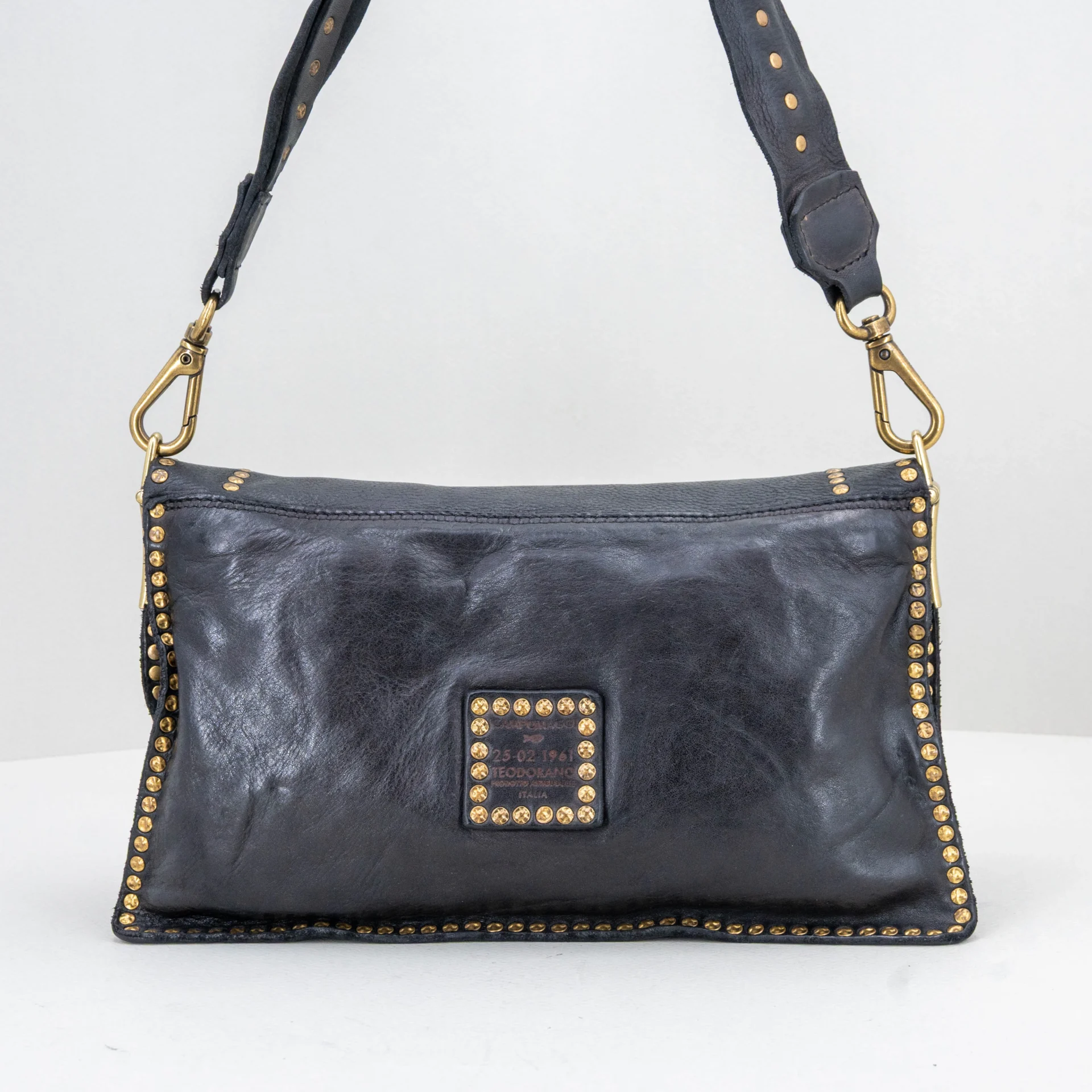 borsa donna in pelle nera elegante