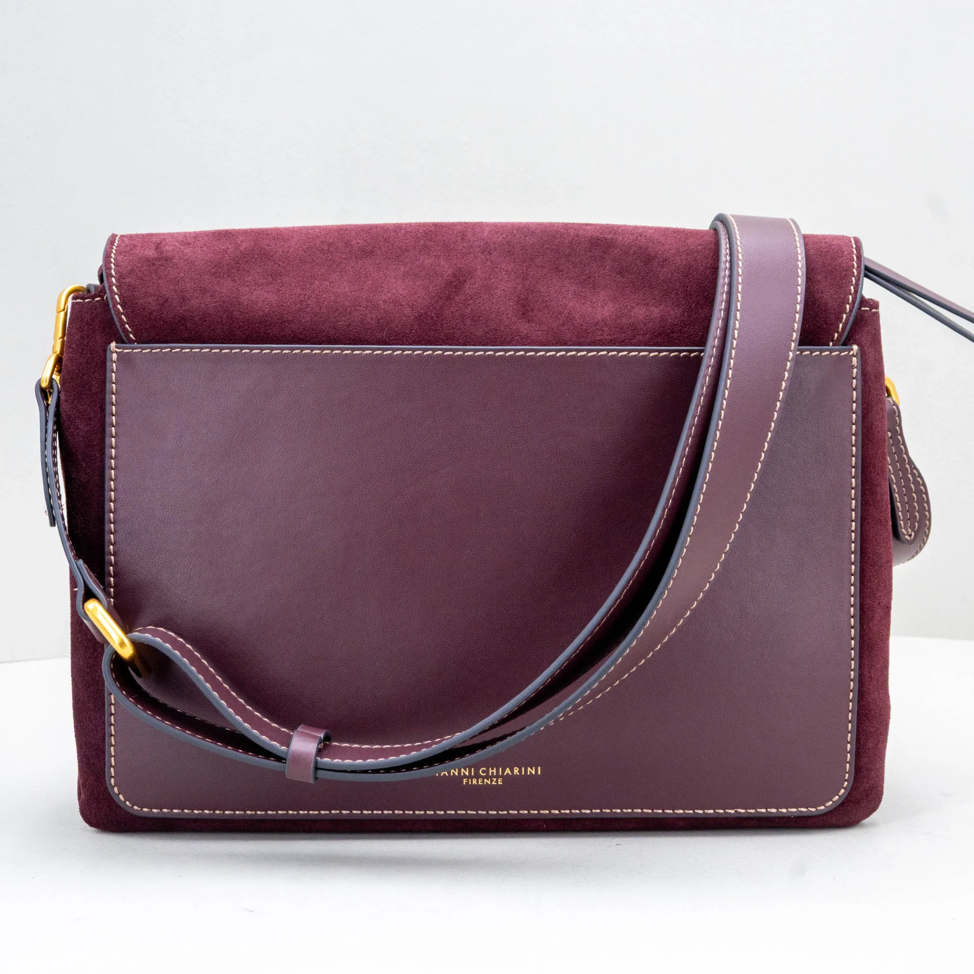 borsa tracolla in camoscio bordeaux