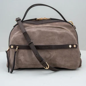 borsa donna bauletto in pelle scamosciata Borbonese