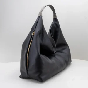 borsa da donna grande in pelle nera