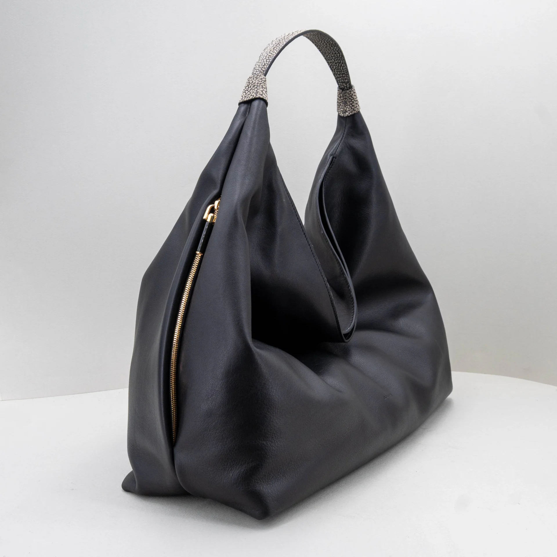 borsa da donna grande in pelle nera