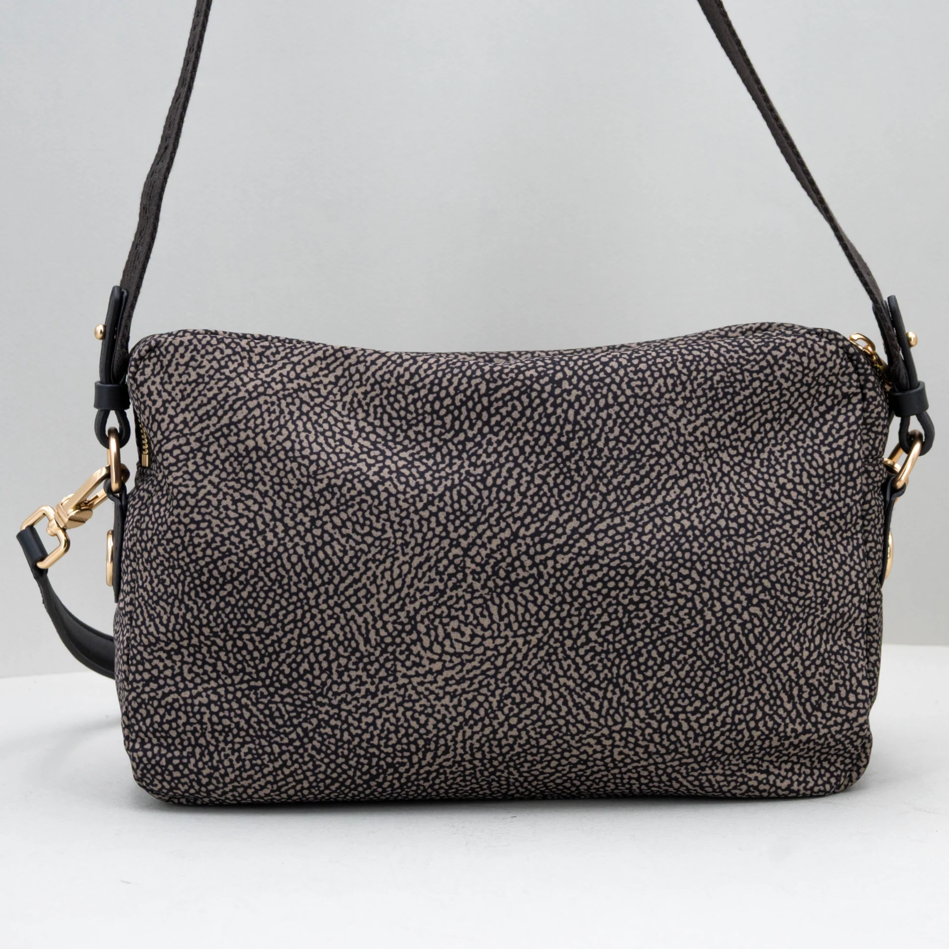 borsa donna in camoscio color grigio scuro