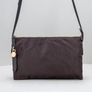 borsa donna piccola in nylon color cioccolato