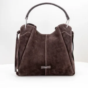 borsa donna grande colore marrone con manico e tracolla