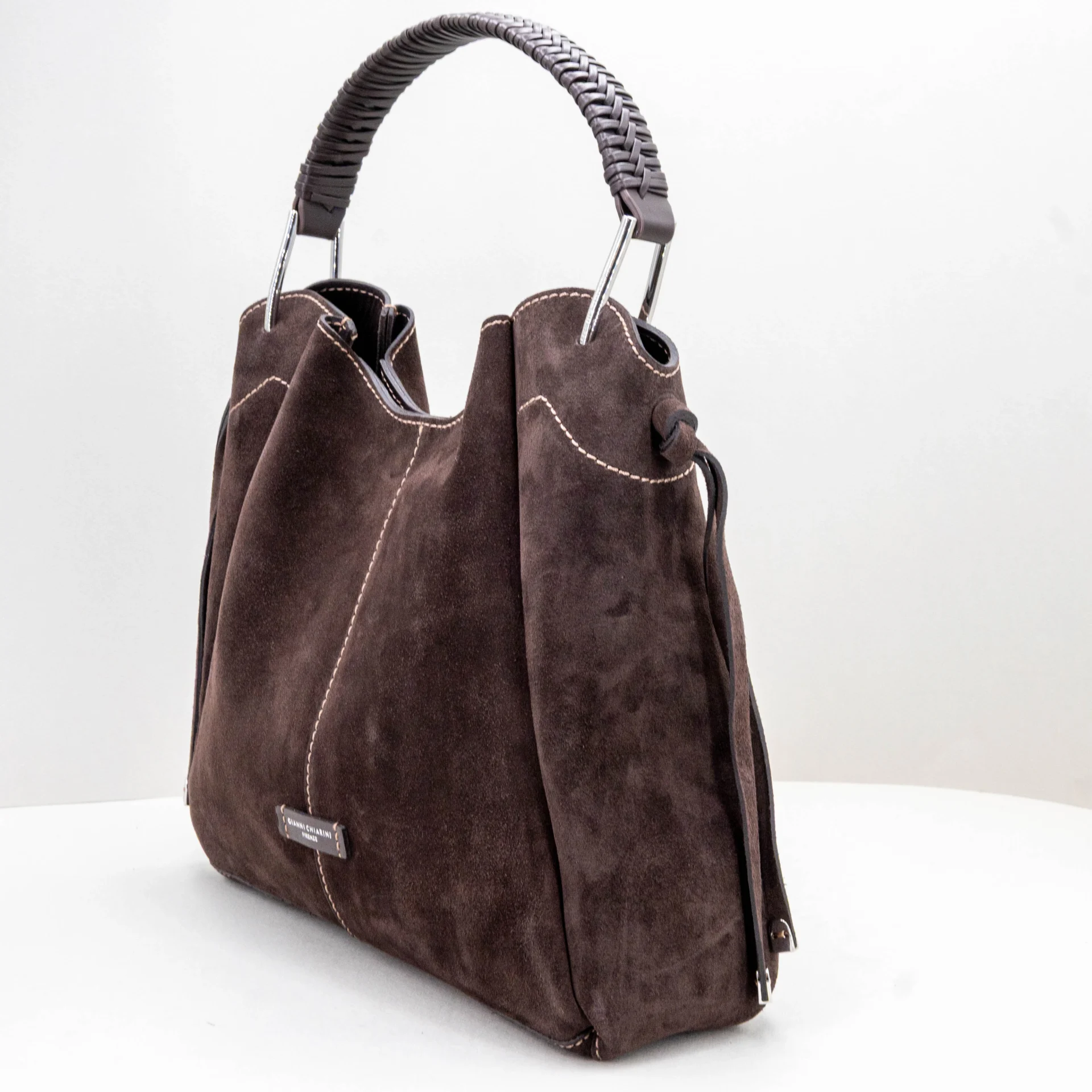 borsa donna grande colore marrone con manico e tracolla