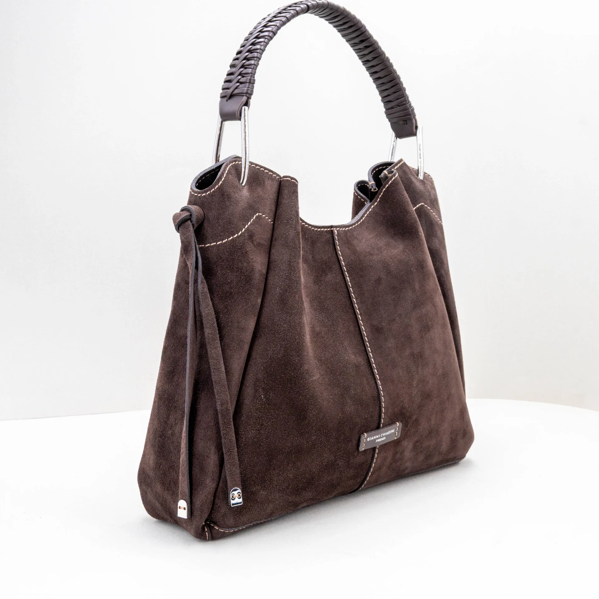 borsa donna grande colore marrone con manico e tracolla