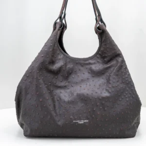 Borsa da donna a mano grande in pelle marrone