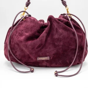 borsa da donna in camoscio bordeaux elegante