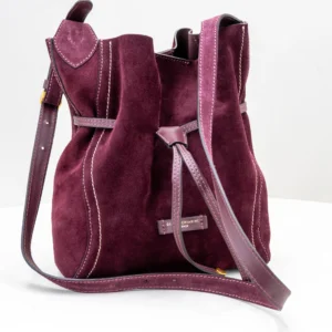 borsa donna a secchiello bordeaux