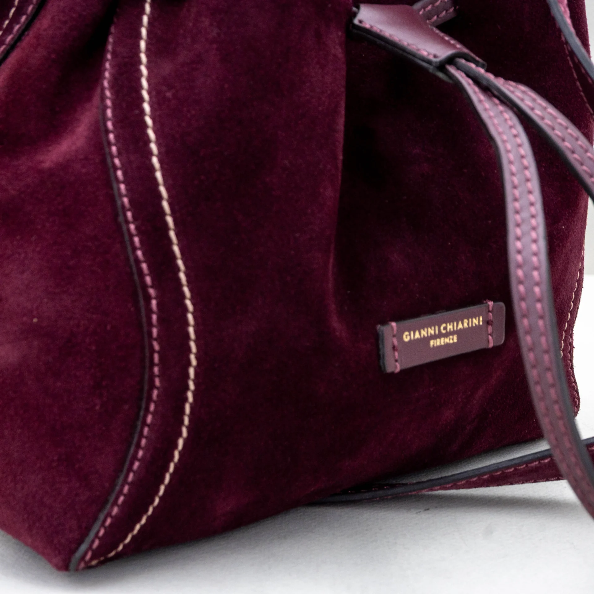 borsa donna a secchiello bordeaux