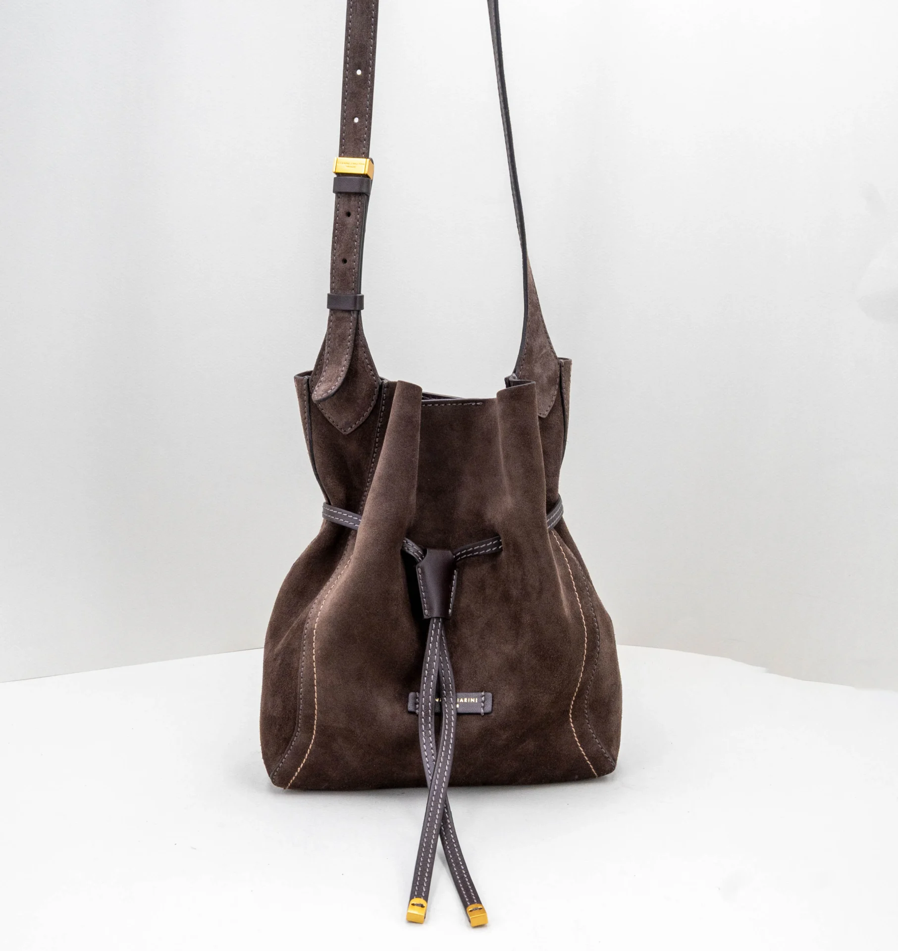 borsa donna a secchiello marrone