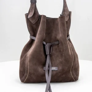 borsa donna a secchiello marrone