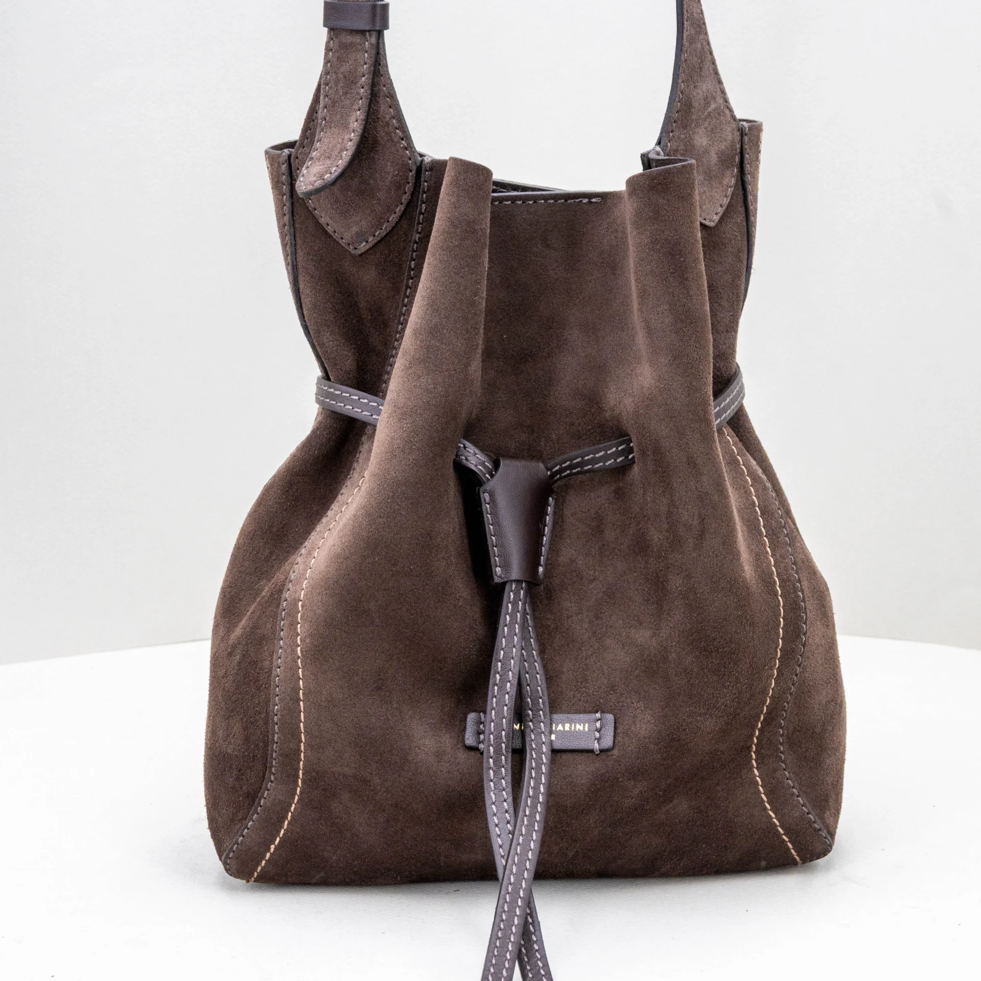 borsa donna a secchiello marrone