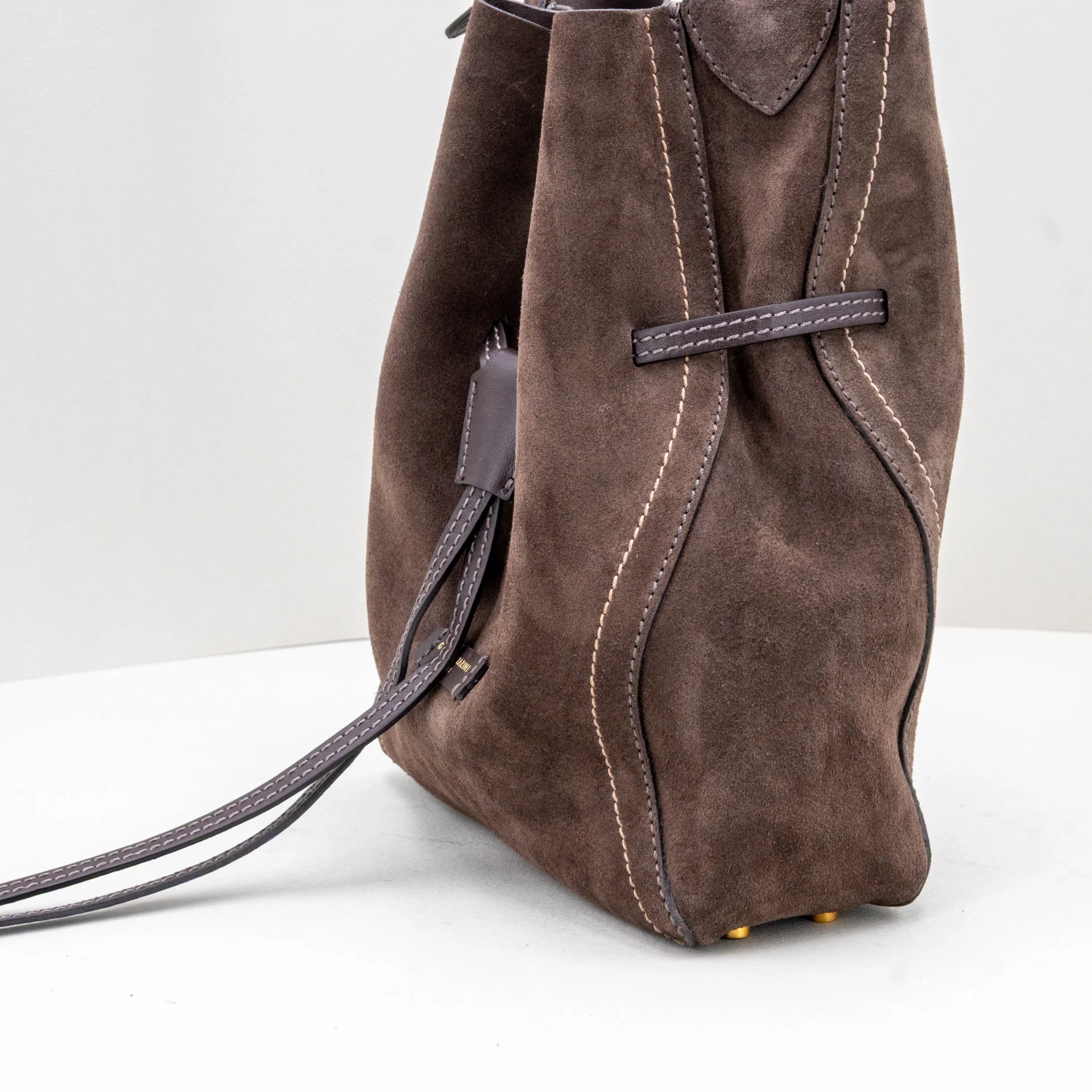 borsa donna a secchiello marrone