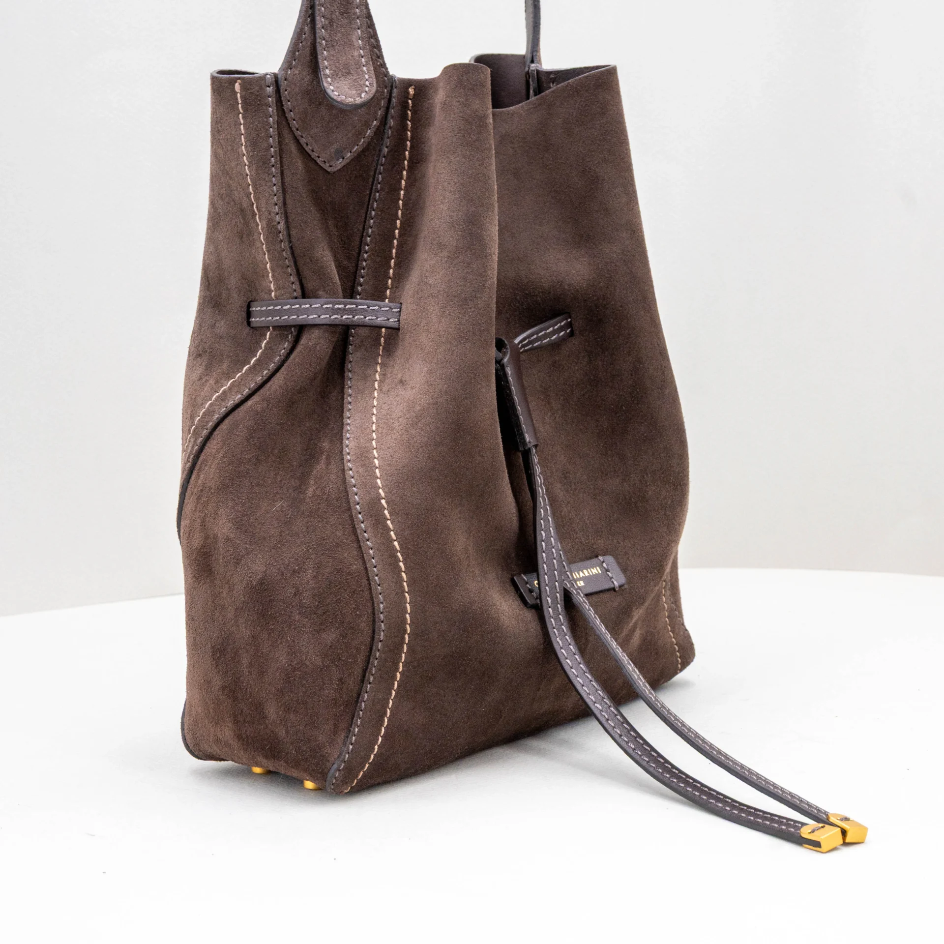 borsa donna a secchiello marrone
