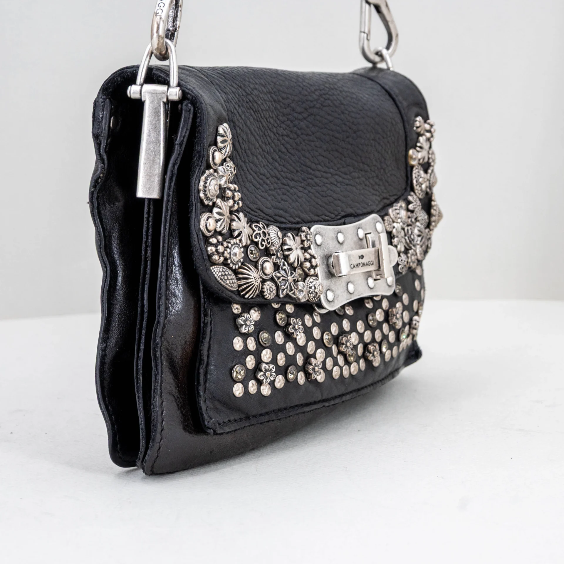 borsa donna in pelle nera elegante