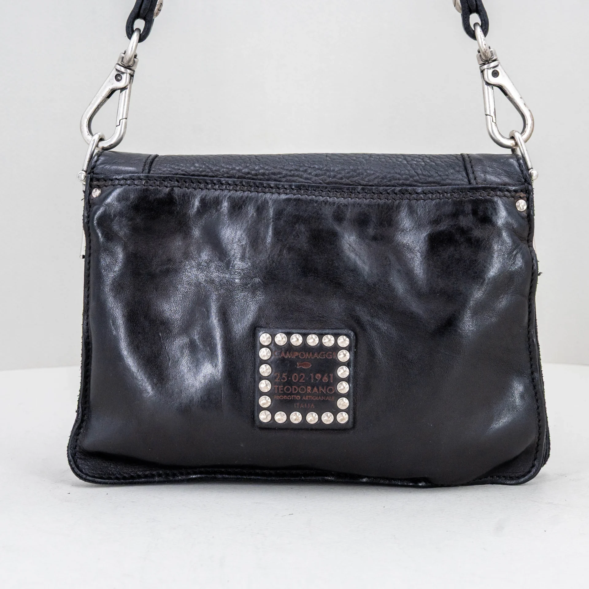 borsa donna in pelle nera elegante