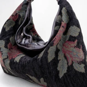 borsa donna a spalla in tessuto fantasia