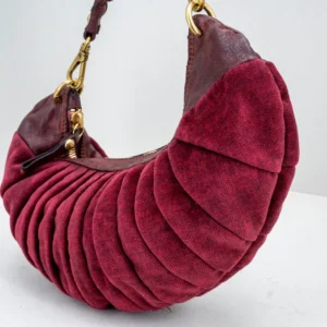 borsa donna elegante in vellutobordeaux