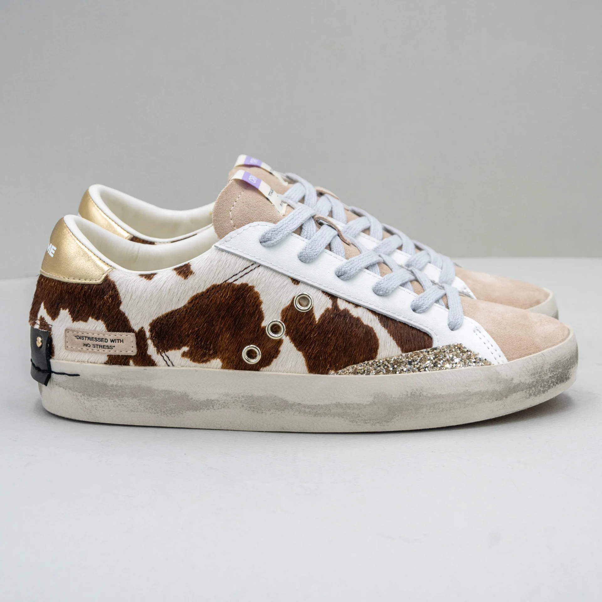 crime london sneaker donna bianca e cavallino
