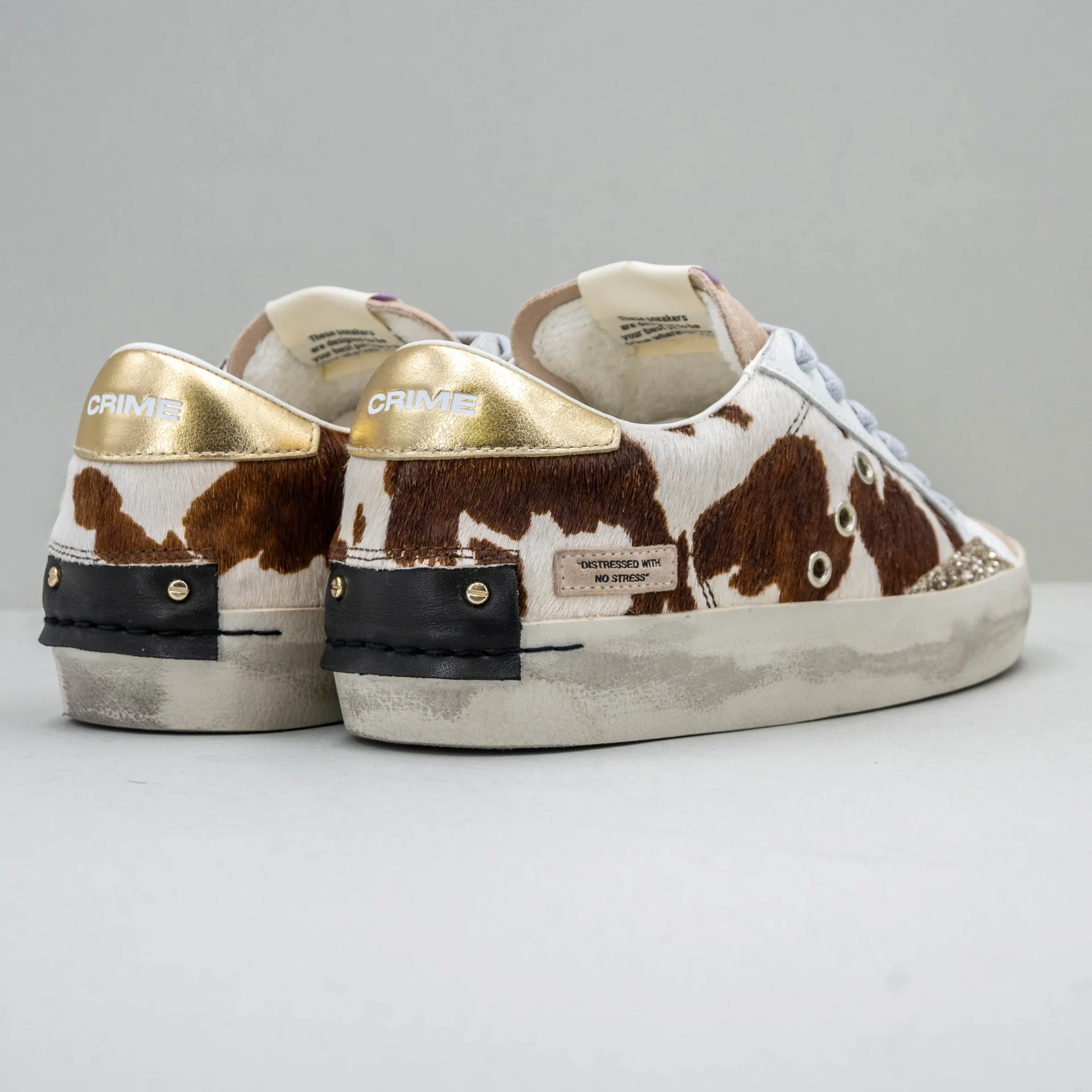 crime london sneaker donna bianca e cavallino