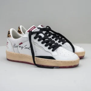 Crime London sneaker in pelle bianca da donna