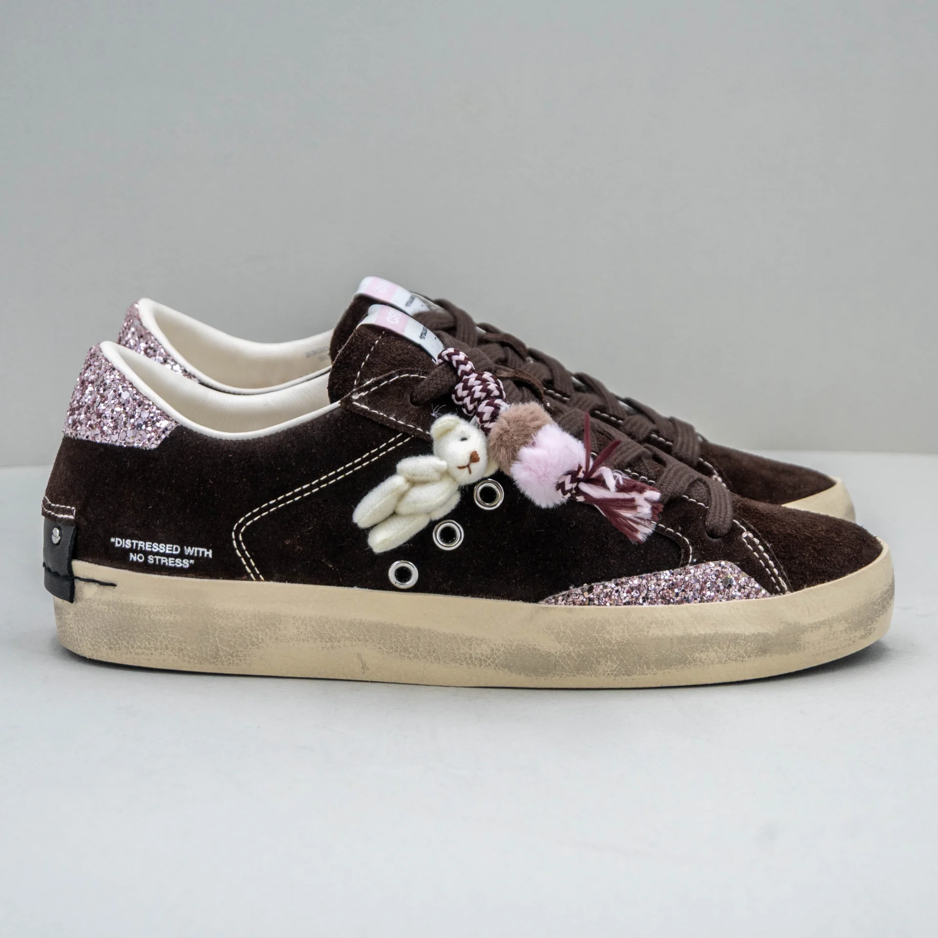 Crime London sneaker donna in camoscio marrone