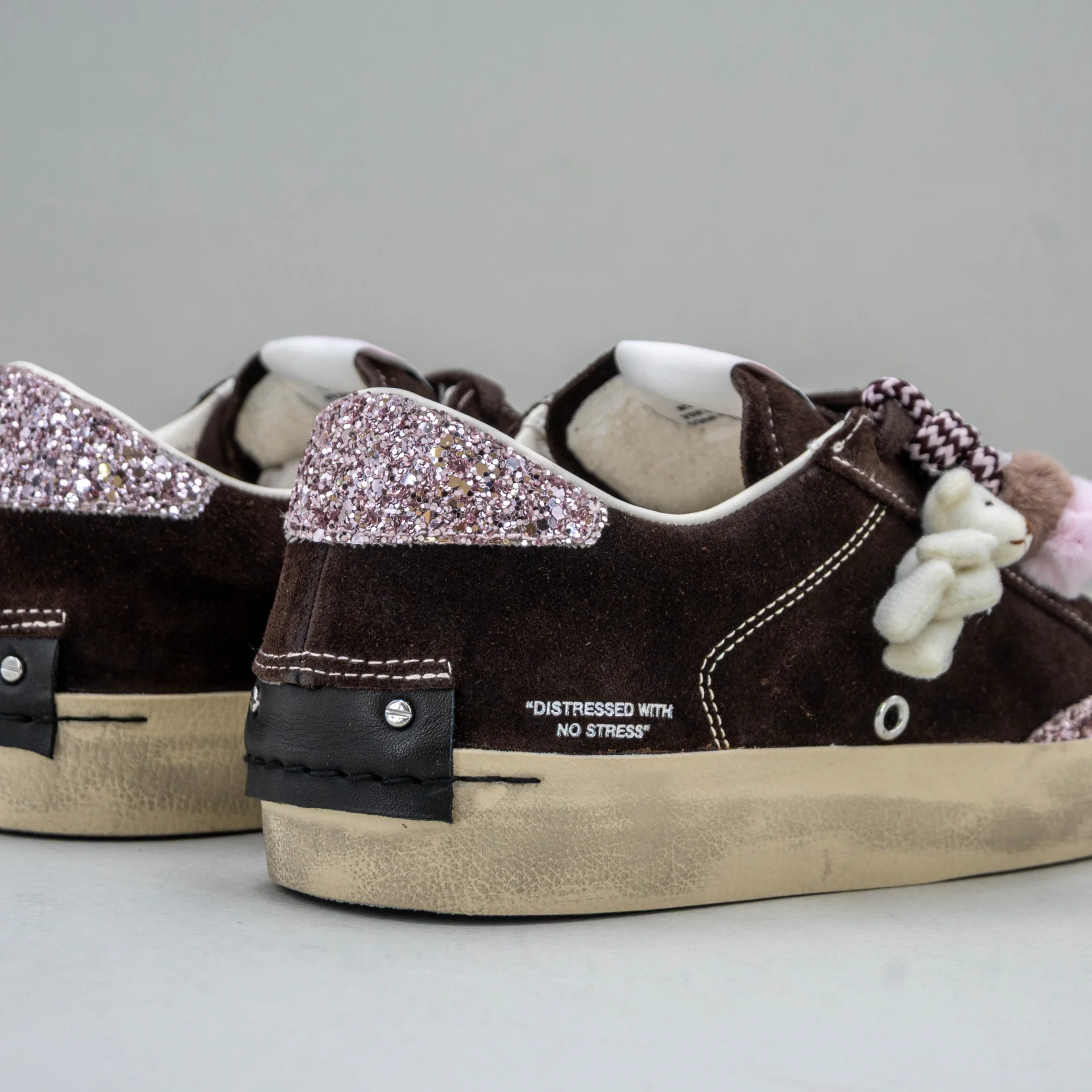 Crime London sneaker donna in camoscio marrone