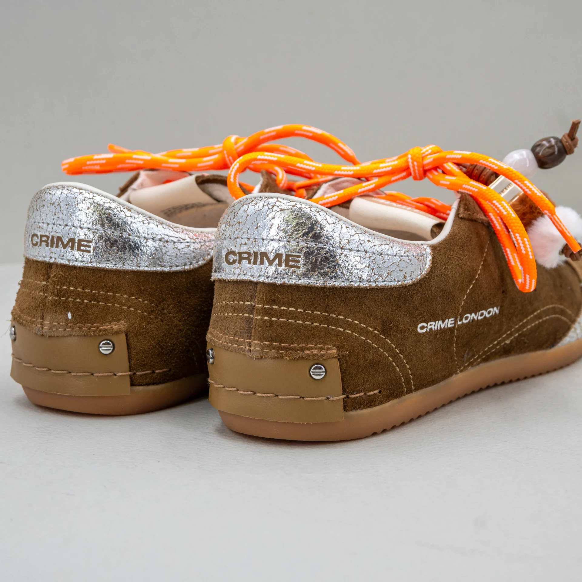 Crime london sneaker donna in camoscio marrone