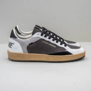 sneaker uomo bassa colore grigio scuro nero e bianco