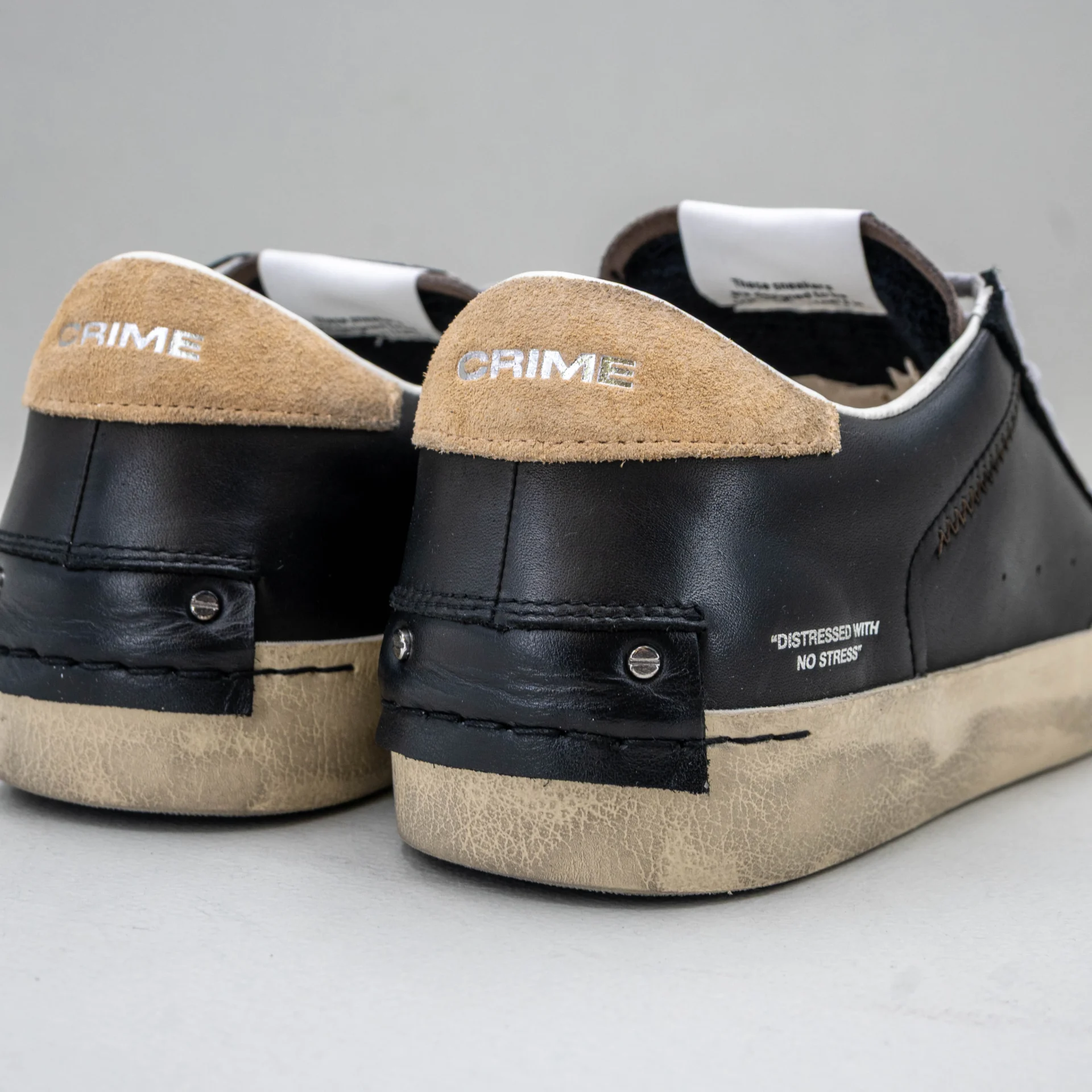 sneaker uomo bassa in pelle nera