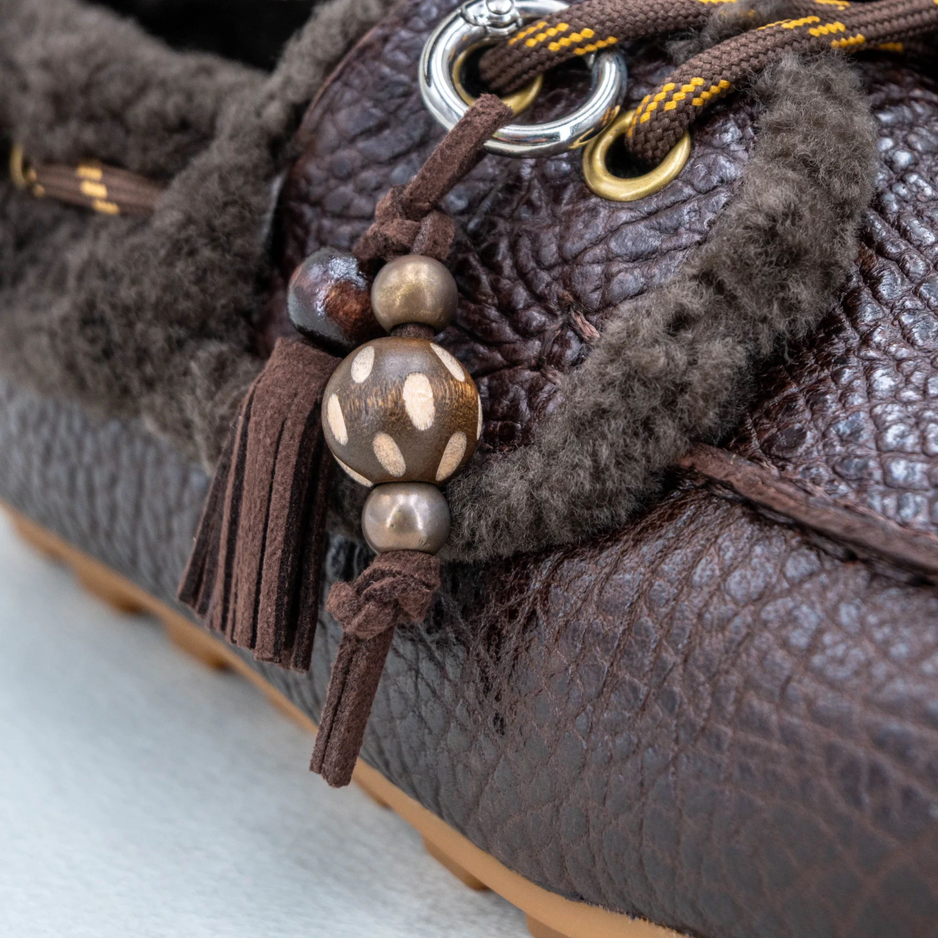 mocassino donna in pelle marrone scuro morbido