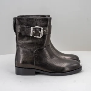 stivaletto donna in vera pelle nero