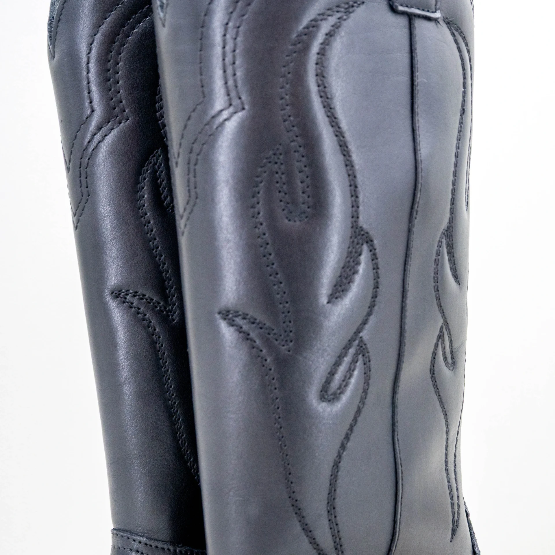 stivale texano nero in pelle donna